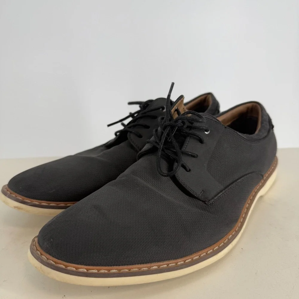 BP. Brand‎ Black Low Top Lace-Up Cushioned Plain Toe Derby Dress Shoes